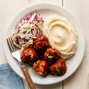 Individual Entree: Western Style BBQ Meatballs
